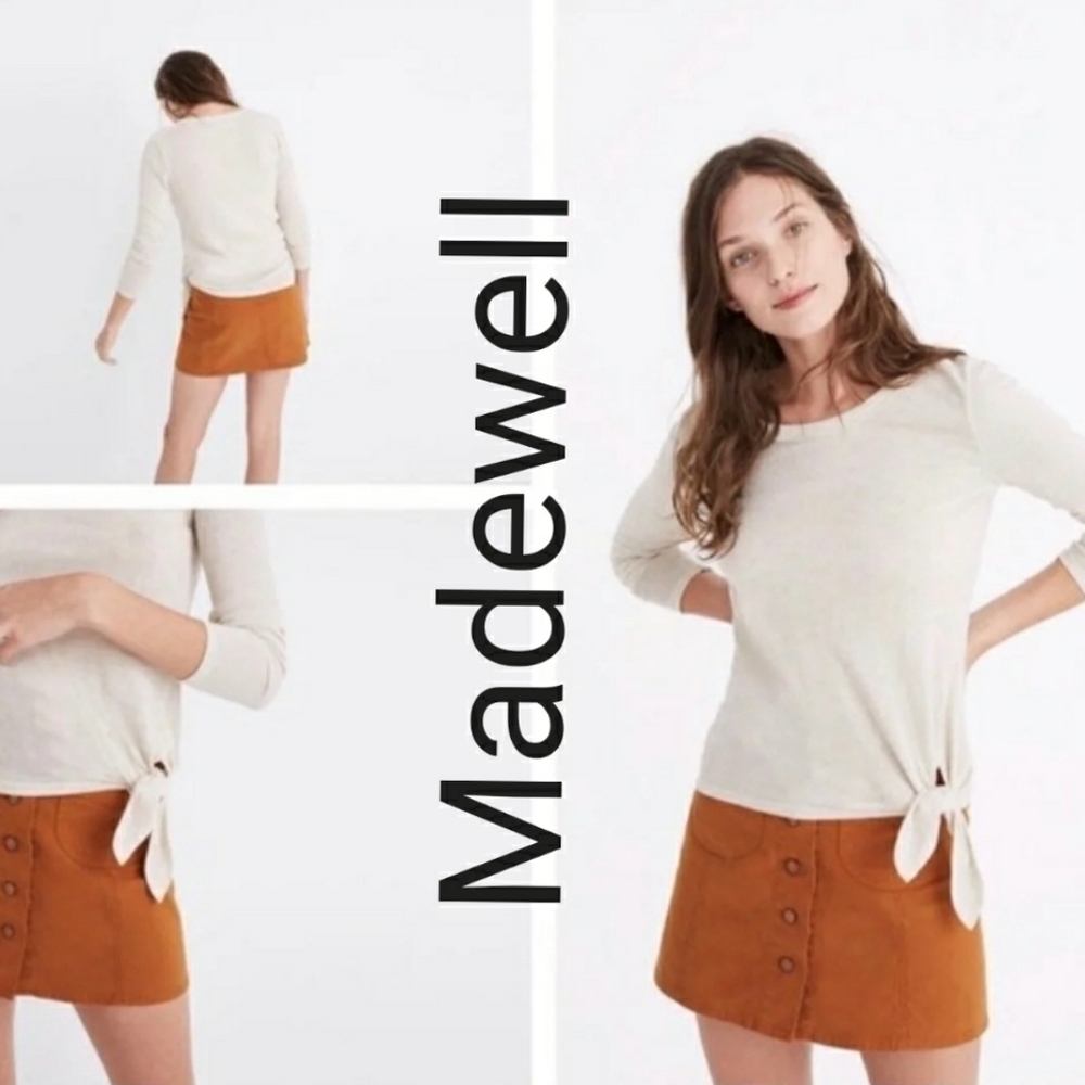 MADEWELL Natural Soundcheck Side Tie Tee